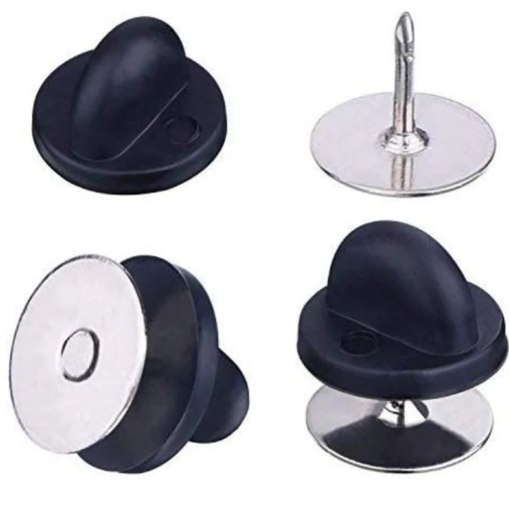50/100/200 Pairs Enamel Pin Backs Tie Tacks Blank Pins with Rubber Pin Backs for DIY Lapel Pin Brooch Badge Jewelry Craft Mak