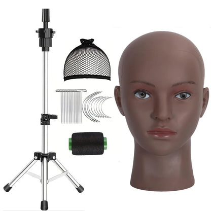 Mannequin Head With Tripod For Making Wig Hat Glasses Mask Display Cosmetology Manikin Head For Makeup Practice Wig Install K