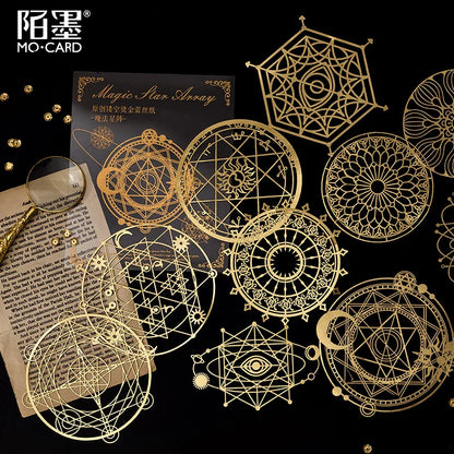 10 Sheets Large size Hollow out Bronzing laser material paper Planner Scrapbooking handmade Junk Journal Supplies