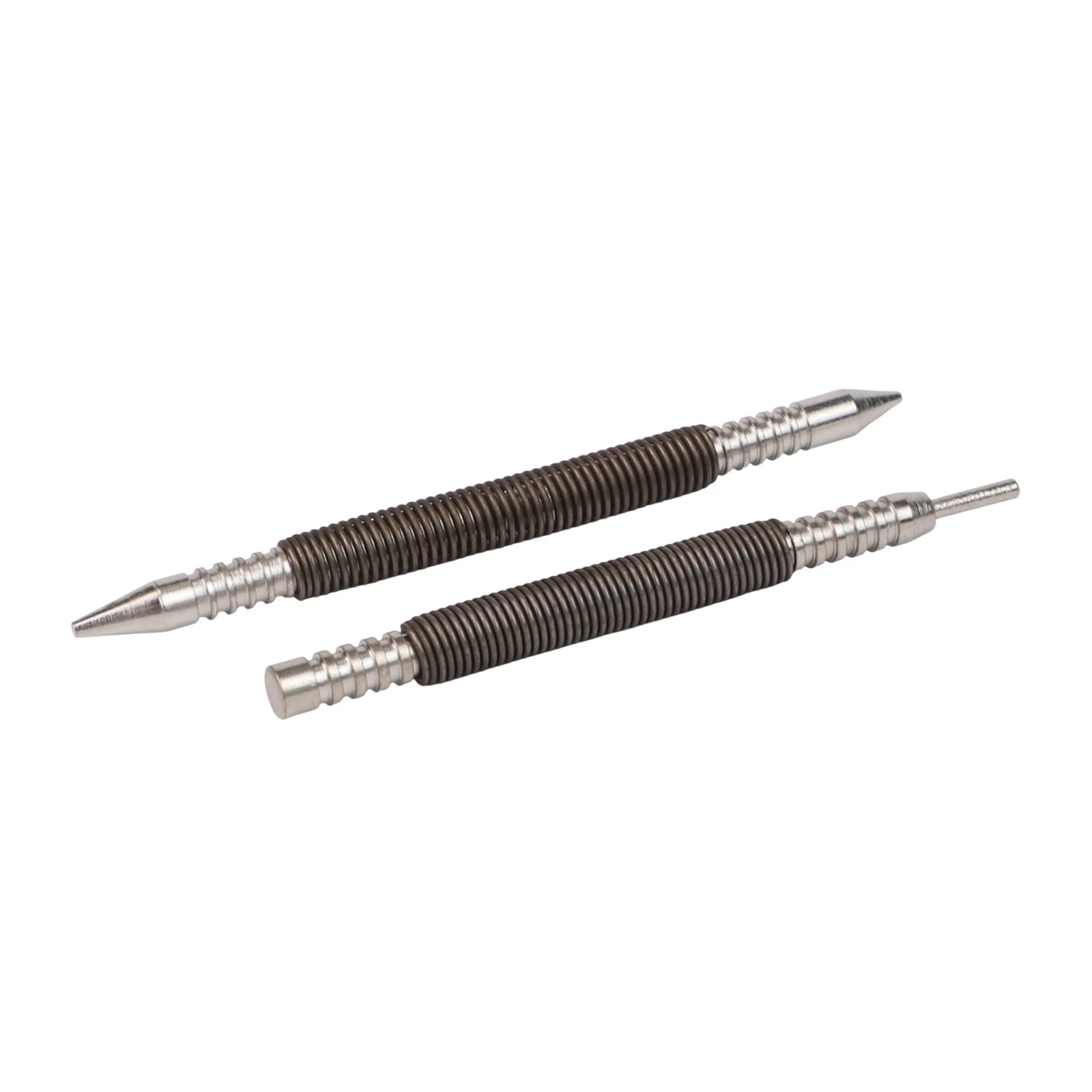 2PCS Spring Nail Center Punch Hammerless Dual Head Setter Spring Loaded High Carbon Steel Nail Punch Door Hinge Pin Remover