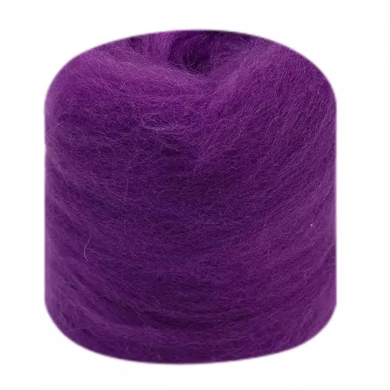Needle Felting Wool Fibre Wool Roving for DIY Craft Materials, Needle Felt Roving Fabric Felt Craft Toys Handmade Felting Cra