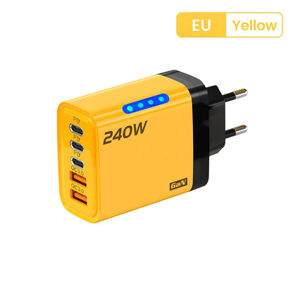 5 Ports USB C PD Charger Quick Charge 3.0 Type C USB Phone Chargers Fast Charging Adapter For iPhone 16 15 Samsung Xiaomi Hua