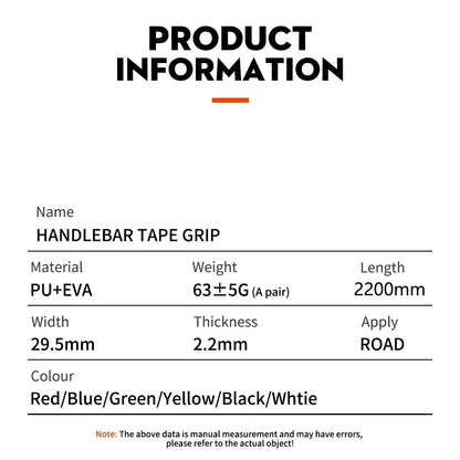 1pair Perforated Breathable Handlebar Tapes Non-slip Road Bike Bar Tape EVA/PU Soft Anti-Vibration Wrap Tape Durable Bar Bart