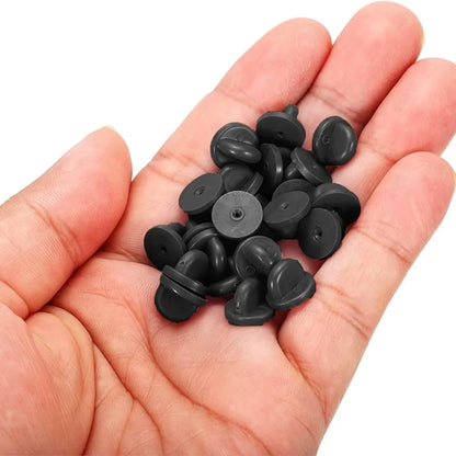 50/100/200 Pairs Enamel Pin Backs Tie Tacks Blank Pins with Rubber Pin Backs for DIY Lapel Pin Brooch Badge Jewelry Craft Mak