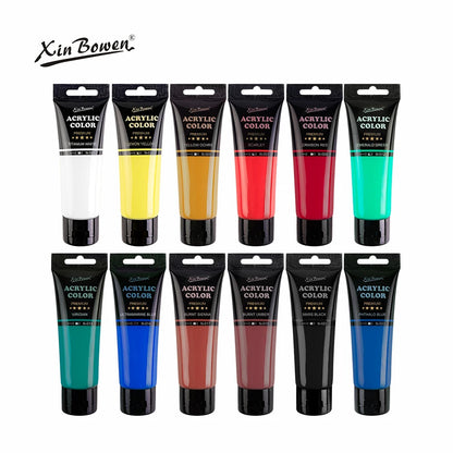 75ml Acrylic Paint for Wall Art Student DIY Graffiti Shoes Waterproof Sun Resistant Textile Painting Materials