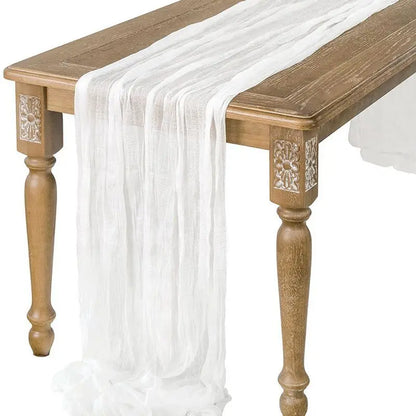 Semi-Sheer Gauze Table Runner Sage Cheesecloth Table Setting Dining Vintage Wedding Decoration Banquets Arches Retro Boho Dec
