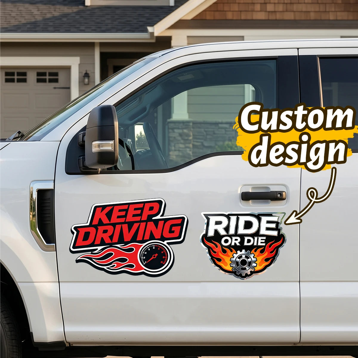 Custom Logo Car Decals, Personalized Car Decals, Self-Adhesive Decals with Customizable Content, Including Text, Photos, Logo