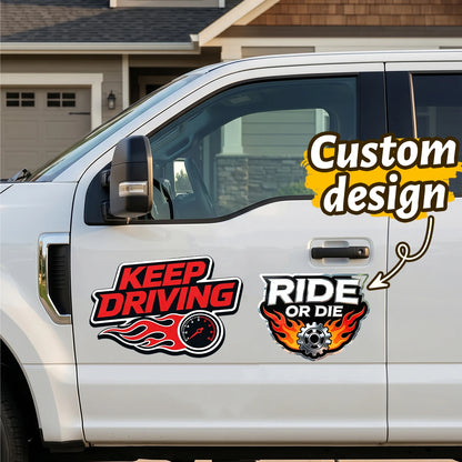 Custom Logo Car Decals, Personalized Car Decals, Self-Adhesive Decals with Customizable Content, Including Text, Photos, Logo