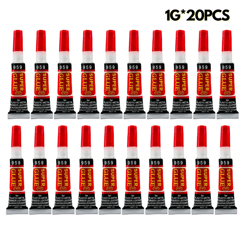 10-50 Liquid Super Glue Wood Rubber Metal Glass Cyanoacrylate Adhesive Stationery Store 502 Instant Strong Bond Leather - 1gx
