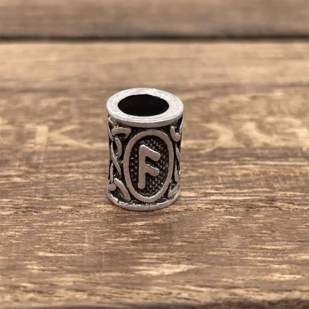 Nostalgia 1pcs Tree Of Life Bead For Hair Beard Braids Norse Runes Viking Symbols Beads For Bracelet Jewelry Making - ANSUZ