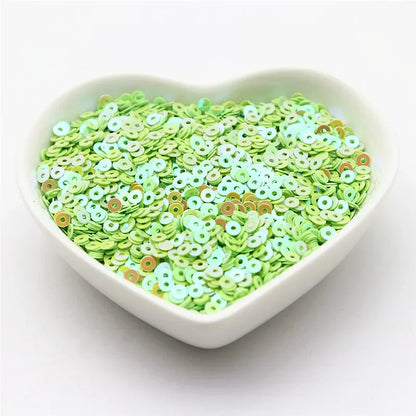 10g Solid Color Sequins Flat Round Pvc Clothing and Shoes Accessories DIY Hand-embroidered Flat Pieces 3mm 4mm 5mm 6mm