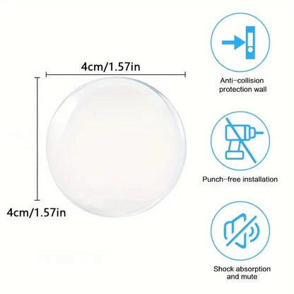 Door Knob Wall Shield Clear Soft Rubber Door Stopper Door Handle Bumper Wall Protector Mute Stickers Muffler Pad Protective P