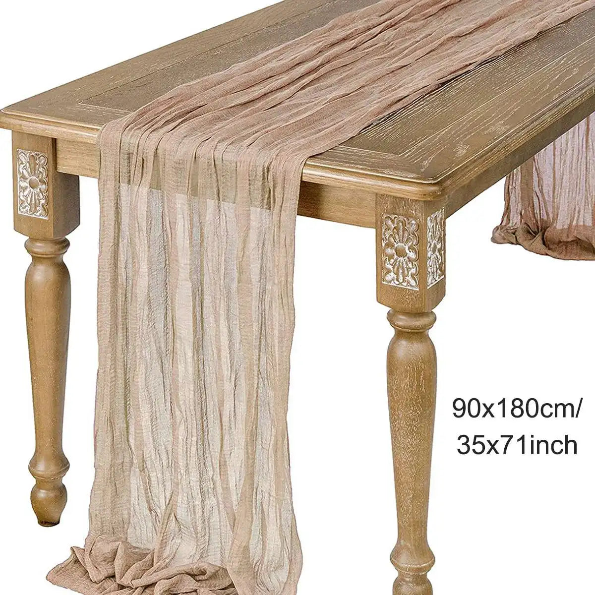 Semi-Sheer Gauze Table Runner Sage Cheesecloth Table Setting Dining Vintage Wedding Party Christmas Banquets Arches Cake Deco