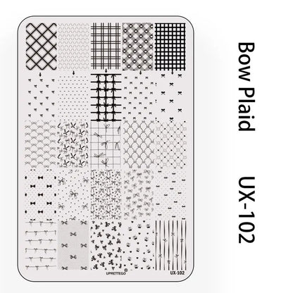 UX Serial 2 Stainless Steel Stamping Plate Template Abstract Vintage Fabric Texture Pattern Xmas Halloween Floral LaceUX52 - 