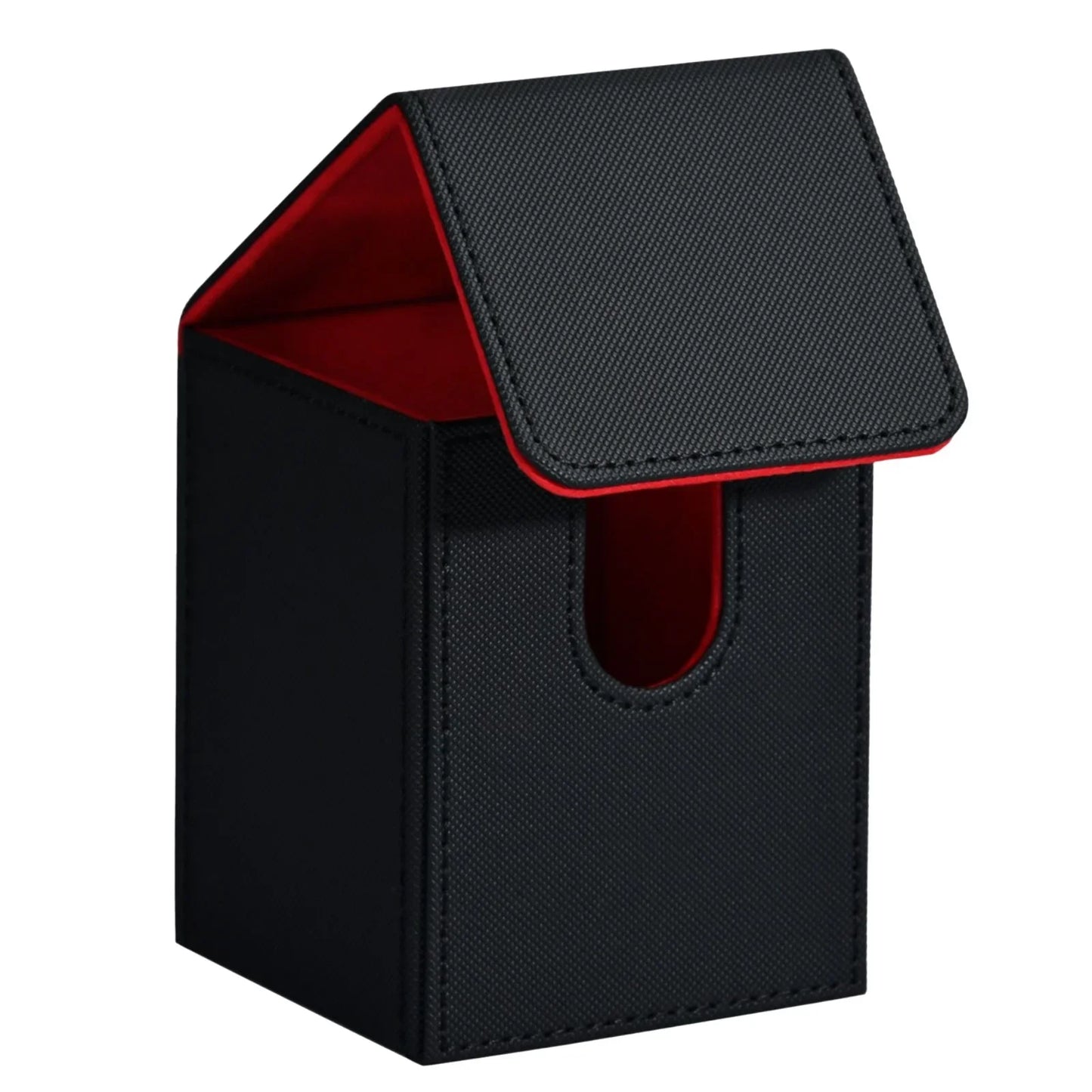 Card Deck Box,Card Deck Case Holds 100+ Sleeved Cards, PU Leather Card Storage Box For TCG game trading cards.
