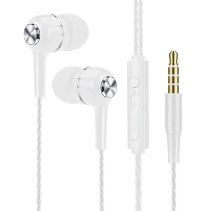 3.5mm Wired Earphone In Ear Headset HIFI Heavy Bass Earbuds Monitor Sports Headset Stereo Music Gaming Headphone with Microph