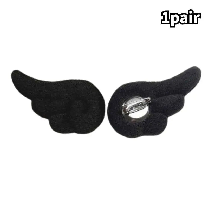 5/1Pairs Small Angel Wings Brooch Japanese Plush Angel Wings Brooch Badge Sweet Pin Doll Cosplay Y2K Fluffy Angel Wing Bag De