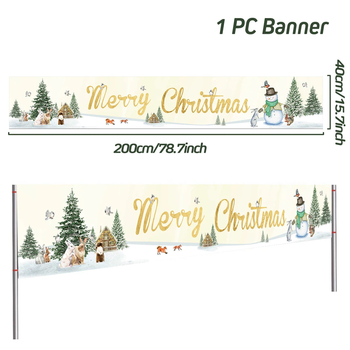 Christmas Outdoor Banner Merry Christmas Decoraton For Home 2023 Cristmas Outdoor Decor Xmas Navidad Noel Happy New Year 2024