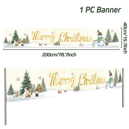 Christmas Outdoor Banner Merry Christmas Decoraton For Home 2023 Cristmas Outdoor Decor Xmas Navidad Noel Happy New Year 2024
