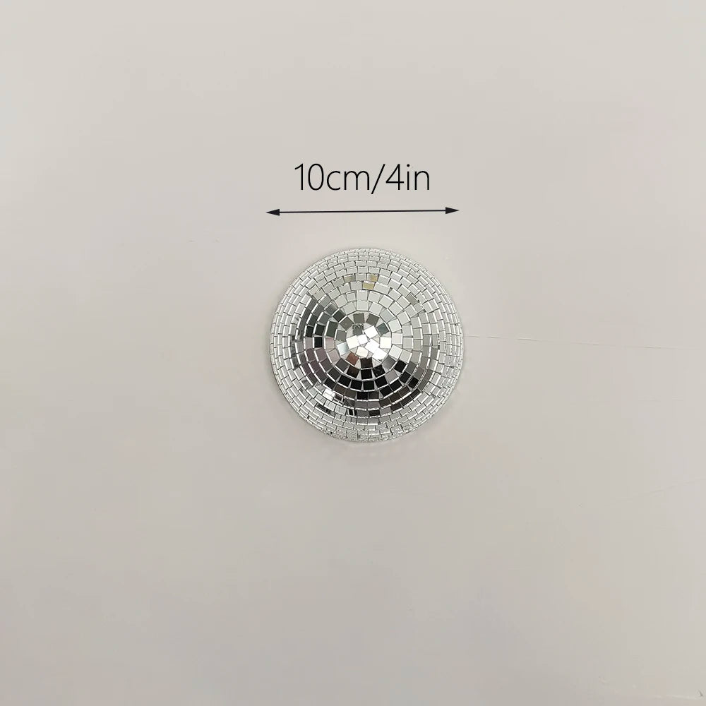 Wall Disco Ball Mirrored Designs Metallic Home Decor Mirror Ball Decoration For Wedding Disco Ball Semicircle Home Wall Art -