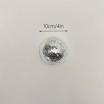 Wall Disco Ball Mirrored Designs Metallic Home Decor Mirror Ball Decoration For Wedding Disco Ball Semicircle Home Wall Art -