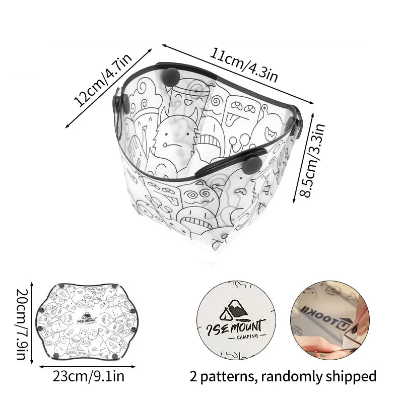Outdoor Camping Folding Lightweight Tableware Camping Supplies Portable Foldable Bowl Plate Cup Filter Folding Tableware посу