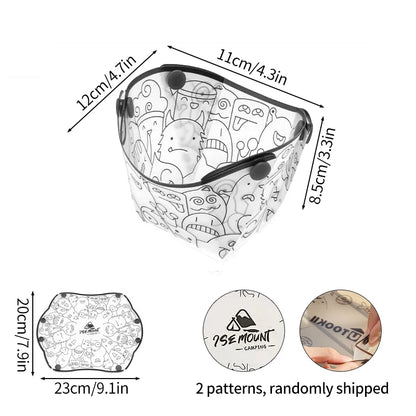 Outdoor Camping Folding Lightweight Tableware Camping Supplies Portable Foldable Bowl Plate Cup Filter Folding Tableware посу