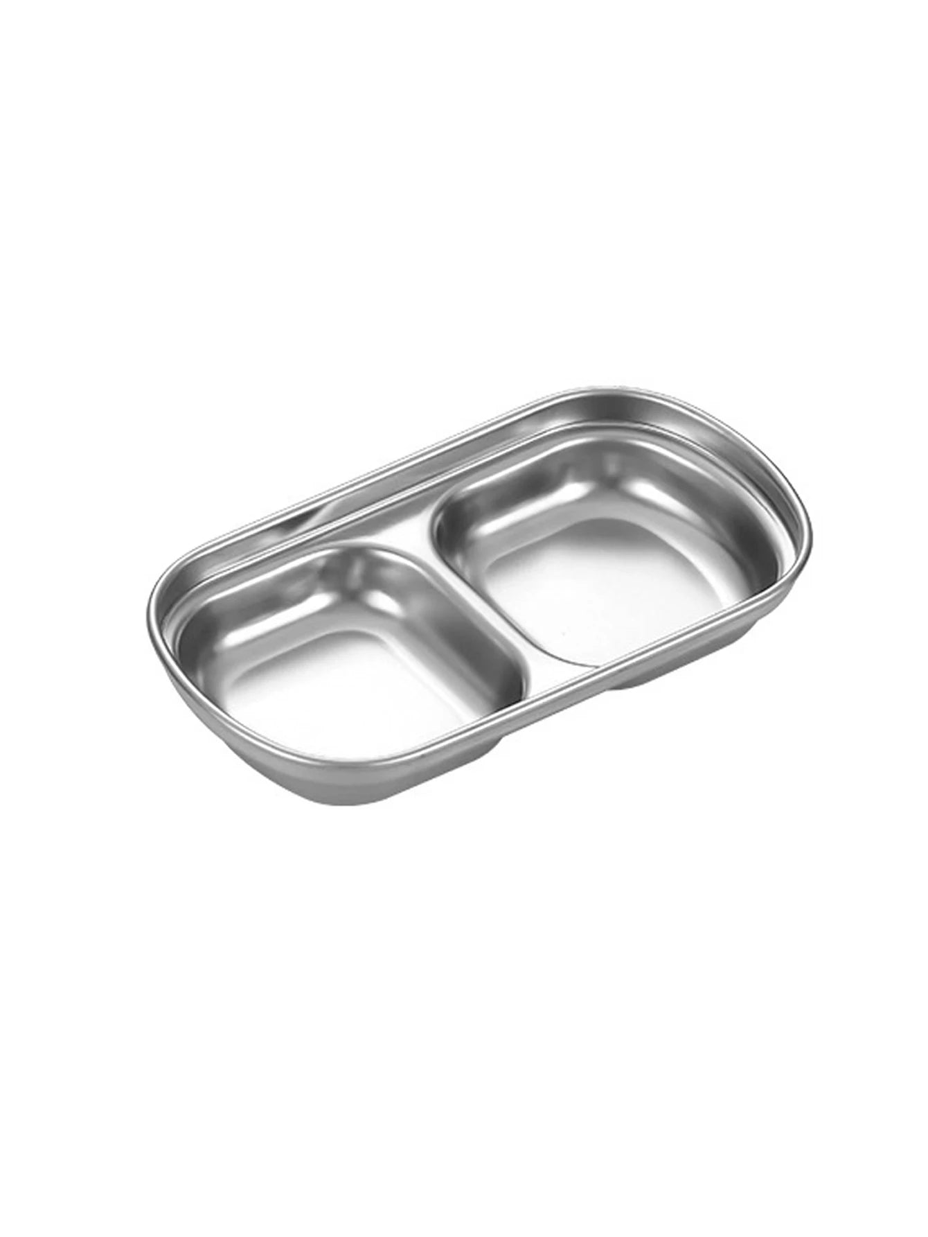 1/4 Pcs Stainless Steel Divided Seasoning Sauce Dip Bowl, 1/2/3/4 Compartment Korean Ketchup Sauce Bowl, Vinegar Soy Spice Co
