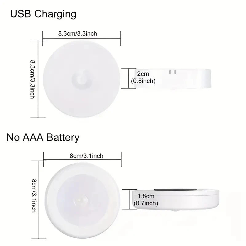 1pc Motion Sensor Night Light - Wireless LED Detector Lamp for Bedroom, Staircase, Closet, and Room Decor