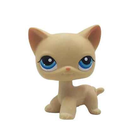 Rare Pet Toy Mini Stands Short Hair Kitten Old Figures Collection Original Bobble Head Toy LPS
