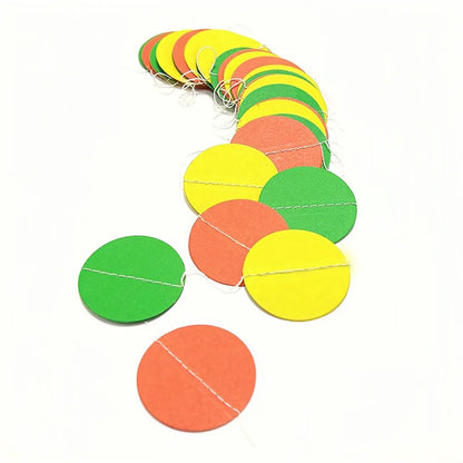 Macaron Colored Circle Garlands Decorations for Classroom Room Baby Shower Birthday Party Decor Wall Hanging Dots Paper Strin