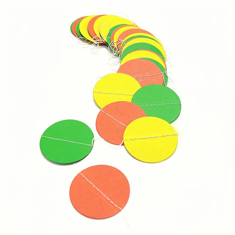Macaron Colored Circle Garlands Decorations for Classroom Room Baby Shower Birthday Party Decor Wall Hanging Dots Paper Strin