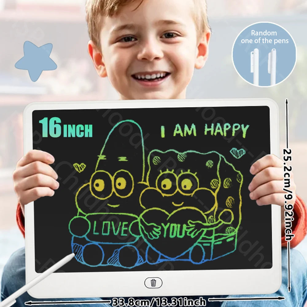 8/11/13/16 Inch LCD Drawing tablet Writing Board Kids Doodle Painting Handwriting Pad Toy for 3 4 5 6 7 8 Years Girls Boys Gi