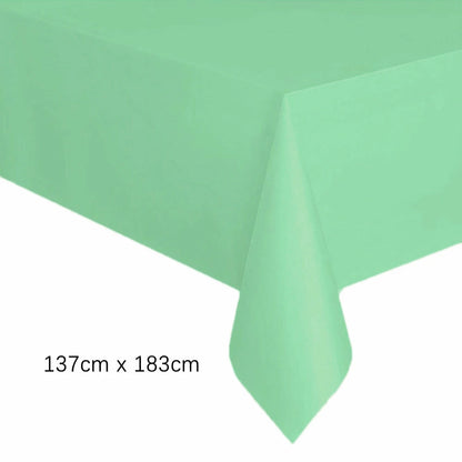 Disposable Tablecloth White Pink Table Cover Plastic Rectangle Desk Cloth for Birthday Wedding Party Table Decor Xmas - 1pc R