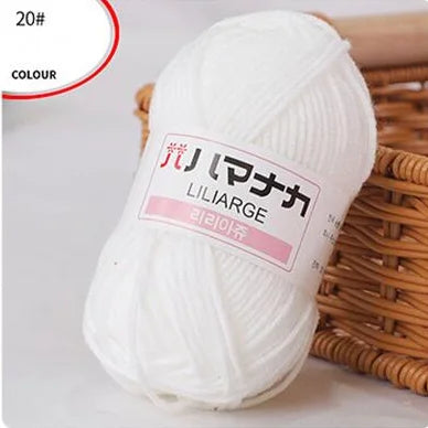 DIY Baby Milk Sweet Soft Cotton Knitting Wool Yarn Thick Fiber Velvet Yarn Hand Knitting Wool Crochet Yarn for DIY Sweater - 