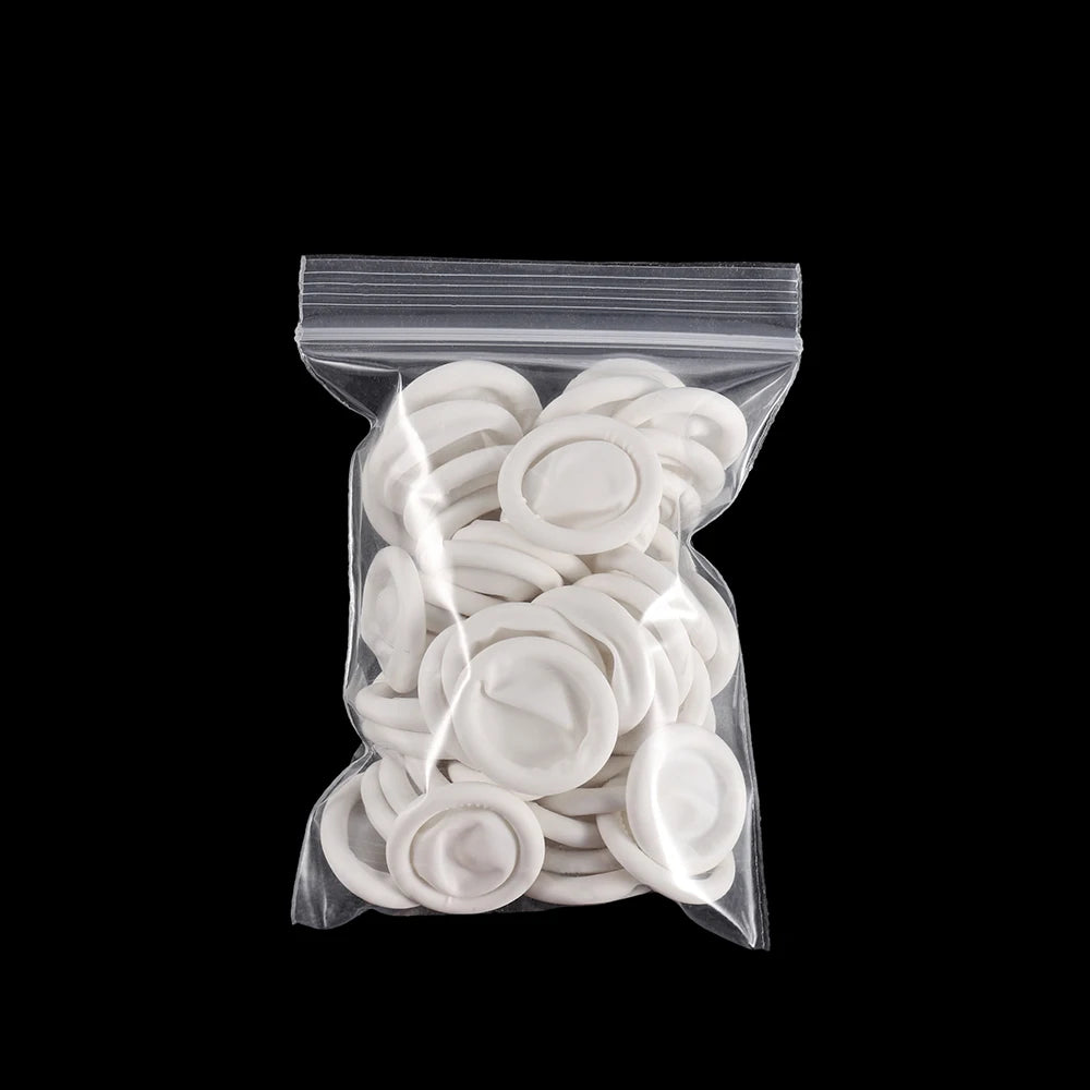 50/100Pcs Protective Fingertip Natural Rubber Gloves Disposable Latex Finger Cots for DIY Epoxy Resin Molds Making Tools