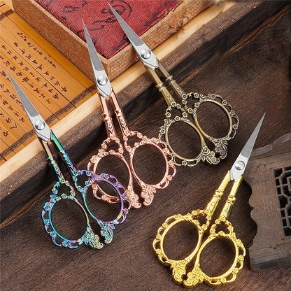 Retro Zakka Stainless Steel Antique Vintage Scissors Sewing Grooming Fishing Thread Cutter Paper Embroidery Cross-stitch Shea