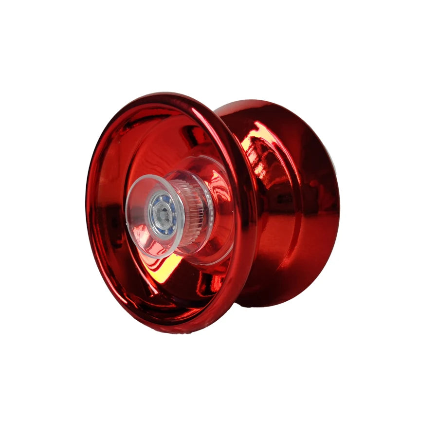 Children Beginners Professional Aluminum Metal Yoyo Ball, Competitive Yoyoball, Adult Kids Yoyoyoball with Accessories - Red