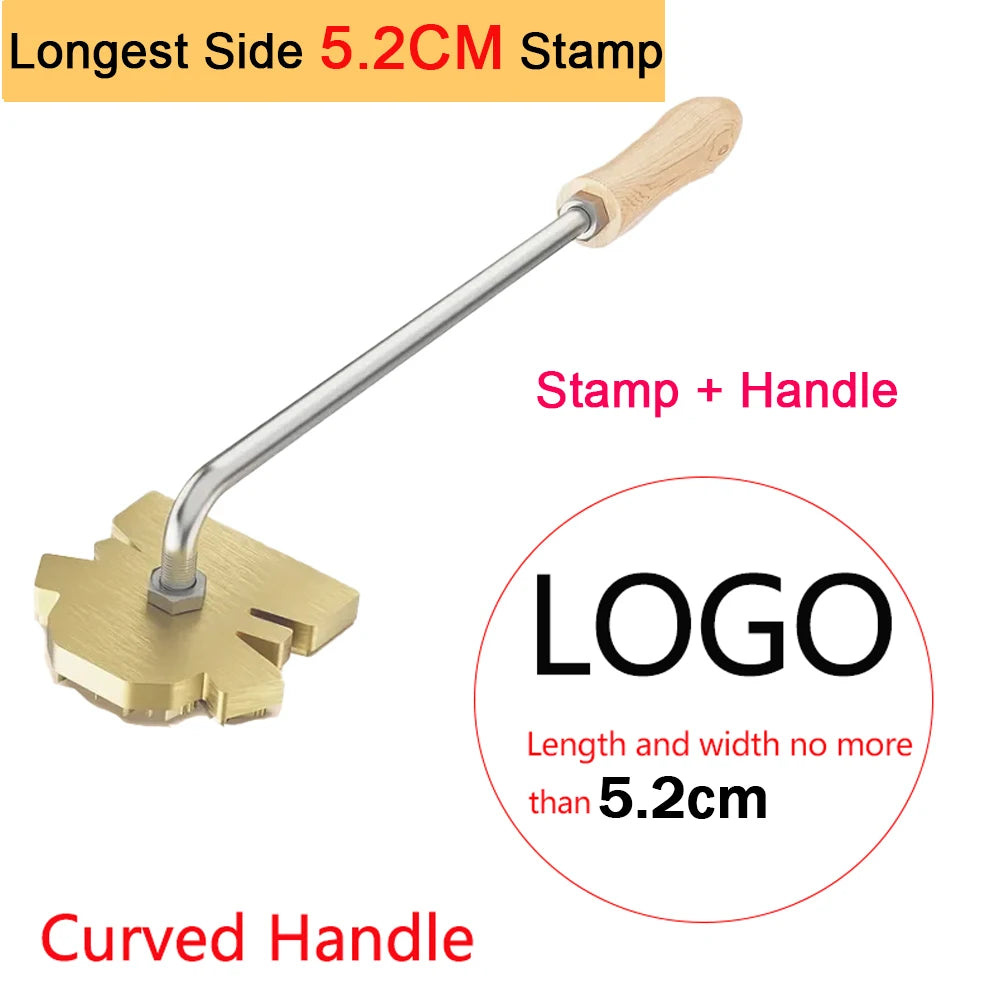 Customize Branding Iron Stamp Leather Stamp LOGO Personalized Heating Brass Embosser Seal Wood Cake Hamburger Craft Handmade 