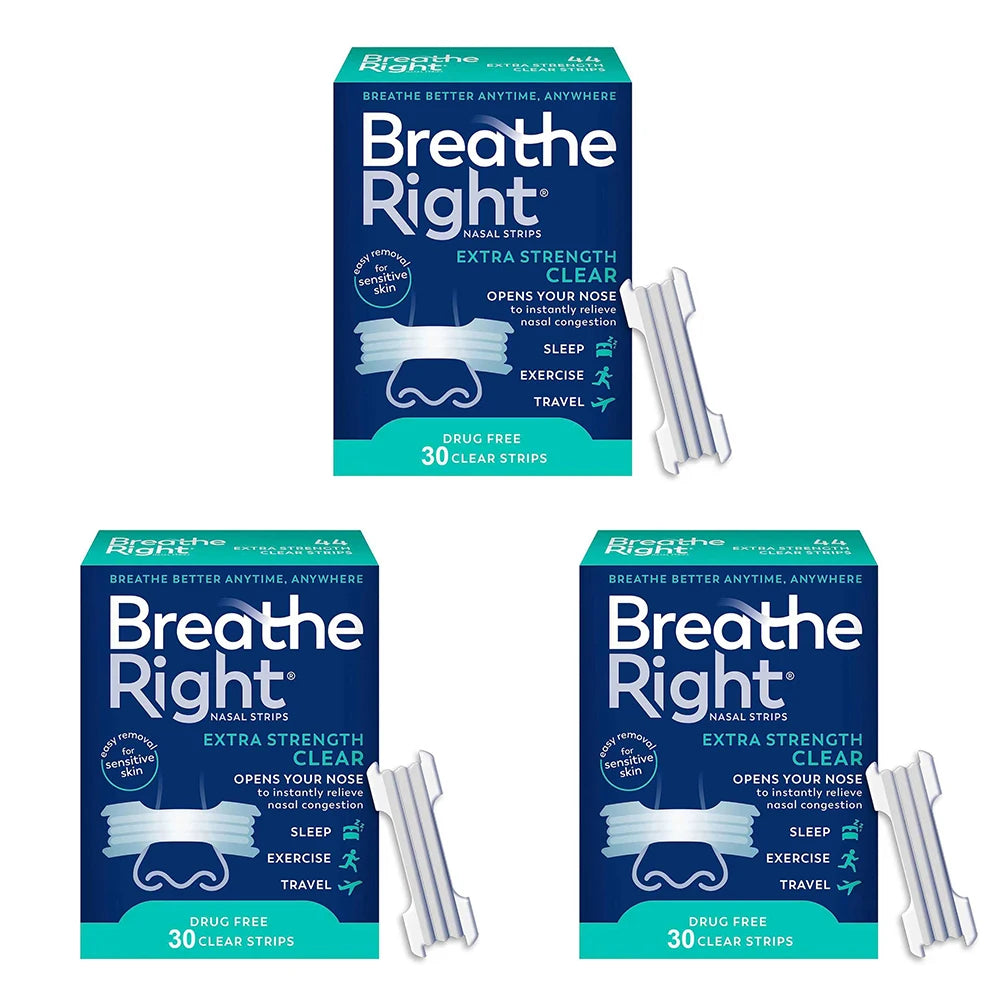 30/60/90Pcs,Sleep Nasal Strips,Nose Breathe Strips,Anti Snoring Nose Strips for Breathing,Exercise Air Inhalatiand Improve Sl