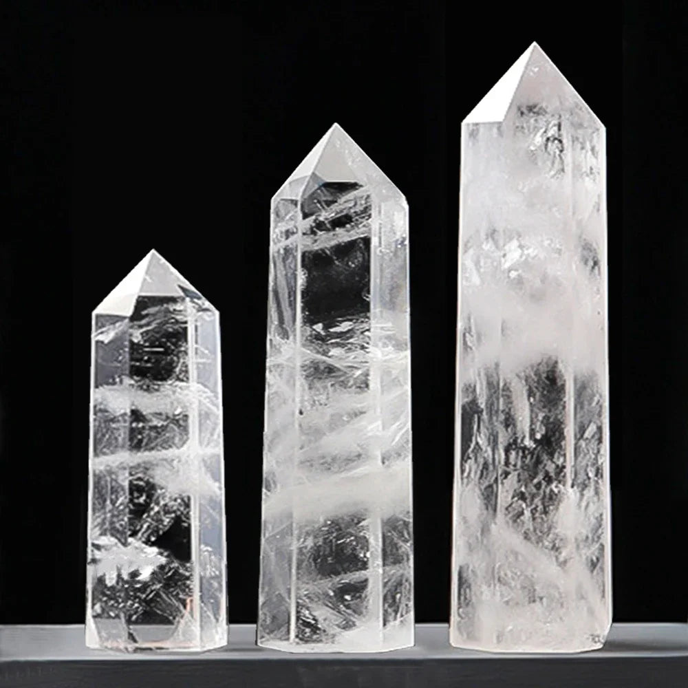 Natural Stone and Crystals Point Wand Witchcraft Rose Quartz Amethyst Home Decor Mineral Reiki Healing Stones Crafts Room Dec