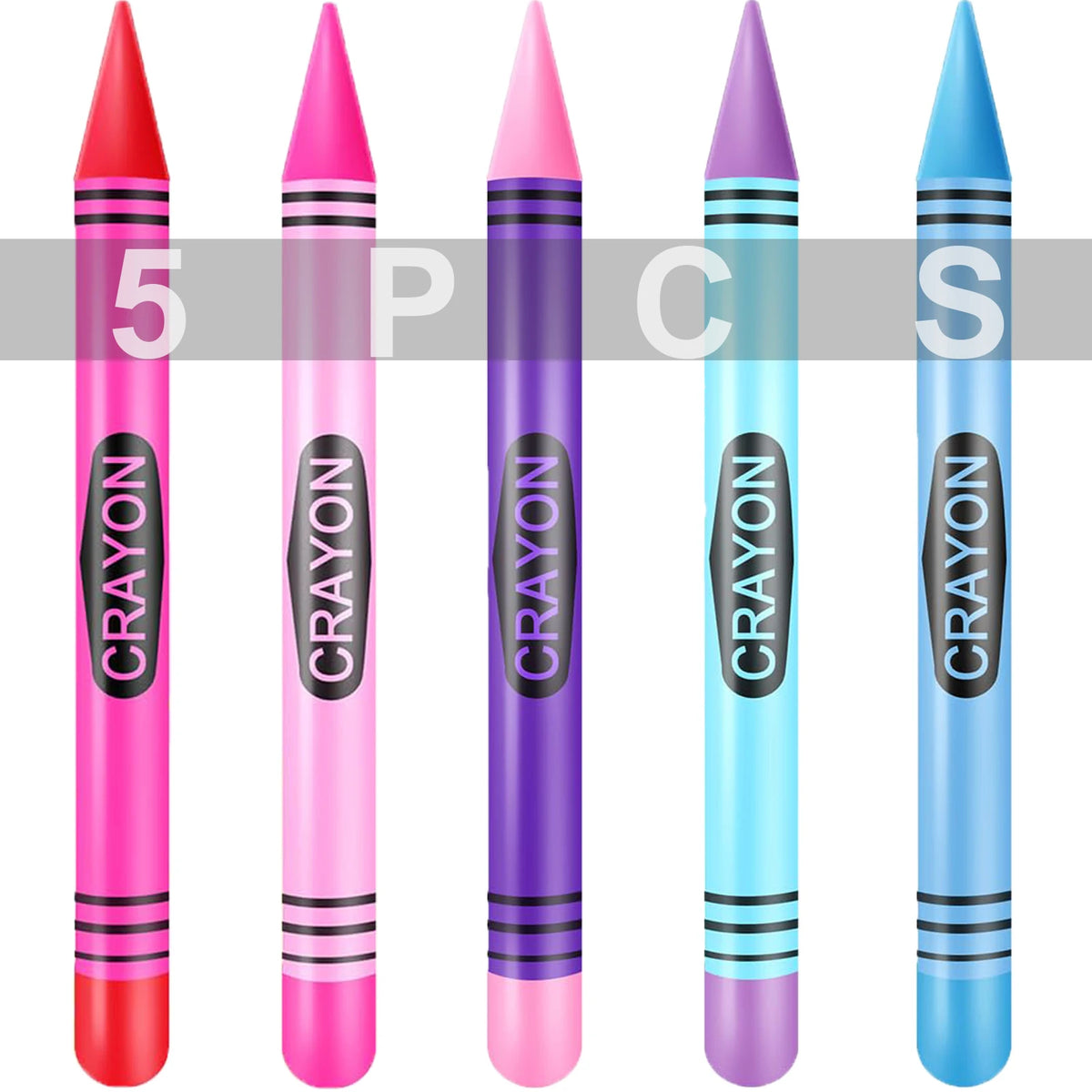Jumbo Inflatable Crayon Balloon Neon Back to School Party Decoration First Day Of School Classroom Supplies - 5PCS-2