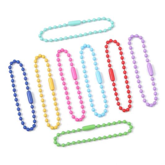 20/40/80/100pcs Ball Bead Chains Fits Key Chain/Label Hand Tag Connector For DIY Bracelet Jewelry Making Accessorise