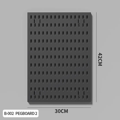 Home Study Storage Pegboard: Suitable for Displaying Figurines, Desk-Top Standing & Clip-On Storage for Furniture Items - Bla