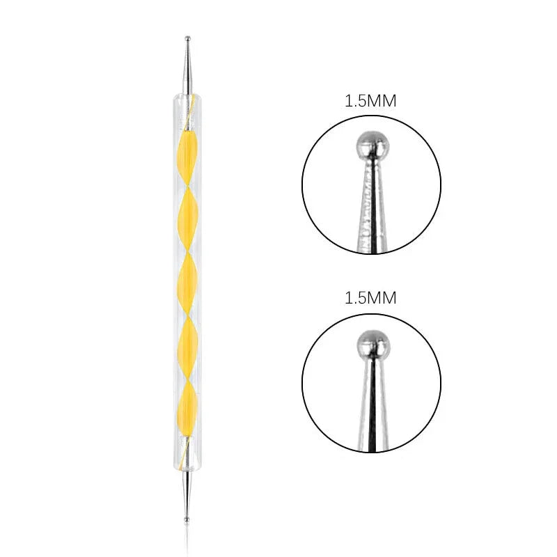 Nail Art Dotting Pen, Spiral Rod Hook Pen, Drawing Painting Marbleizing DIY Manicure tools