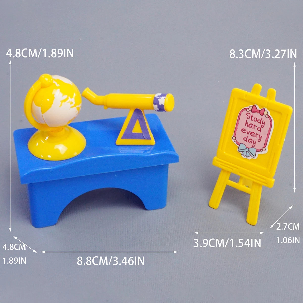 Mini Classroom Doll House Desk Chair Chalkboard Miniature School Playset Furniture Accessories Model Decoration For Kid Toy G