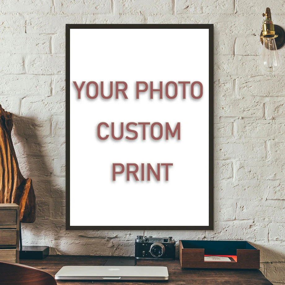 Custom Print Canvas Painting By Your Photo Canvas Poster Personal Gift Customize Figure Animal Pets Pictures Home Decor Print