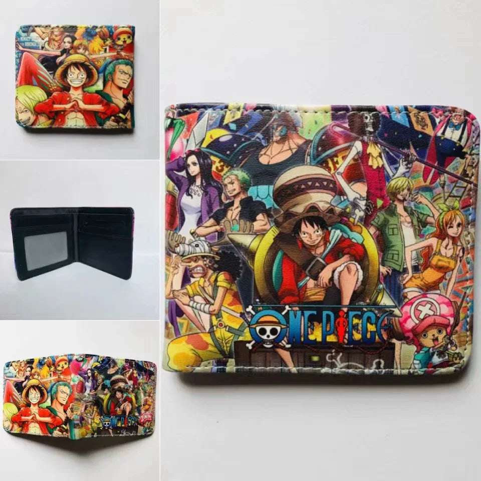 Anime One Piece Monkey D Luffy Roronoa Zoro Stylish and Simple Foldable Wallet Student Coin Purse Cute Things for Girls - 18