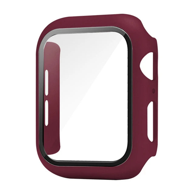 Glass+Cover For Apple Watch Case 11 10 9 8 7 6 SE 5 Accessorie Screen Protector Apple iWatch Serie 44mm 40mm 41mm 45mm 42mm 4