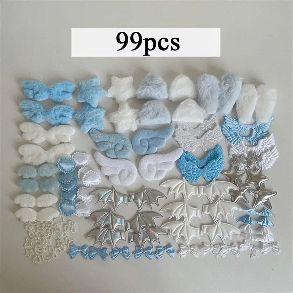 99pcs/set Cartoon Card Cover Decoration Handmade Gift Decoration Home Deocr DIY Plush Ear Handmade Accessories DIY Accessorie